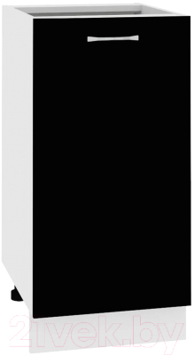 Шкаф-стол кухонный Кортекс-мебель Корнелия Лира НШ40р без столешницы (черный)
