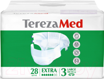 Подгузники для взрослых Tereza Med Одноразовые Large Extra №3 (28шт)
