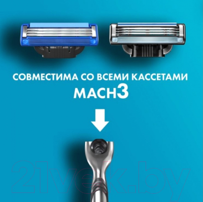 Бритвенный станок Gillette Mach3 (+ 4 кассеты)