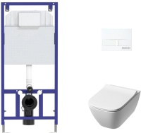 

Унитаз подвесной с инсталляцией Kolo, Modo Pure Rimfree L33123000 + L30116000 + 525 040000 + L1 040011