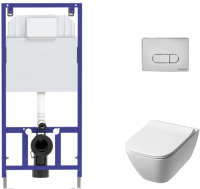 

Унитаз подвесной с инсталляцией Kolo, Modo Pure Rimfree L33123000 + L30116000 + 525 040000 + D3 040033