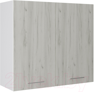 Шкаф навесной для кухни Артём-Мебель 800мм СН-114.29 (ДСП дуб крафт белый)