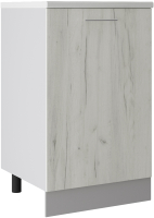 Шкаф-стол кухонный Артём-Мебель 500мм СН-114.03 (ДСП дуб крафт белый) - 