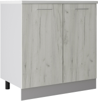 Шкаф-стол кухонный Артём-Мебель 800мм СН-114.05 (ДСП дуб крафт белый) - 