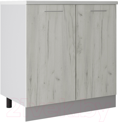 Шкаф-стол кухонный Артём-Мебель 800мм СН-114.05 (ДСП дуб крафт белый)