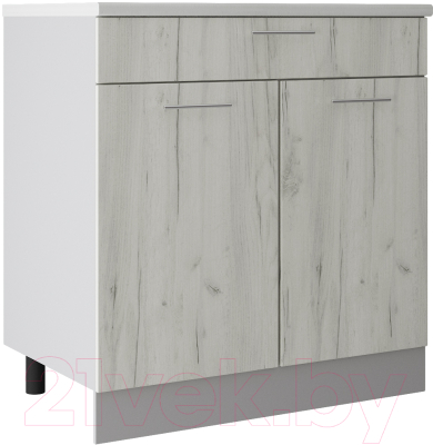 Шкаф-стол кухонный Артём-Мебель 800мм СН-114.07-Ш (ДСП дуб крафт белый)