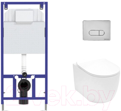 

Унитаз подвесной с инсталляцией Aquanet, Cetus-W 211908 + Novum 525 040000 + D3 040033