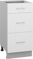 Шкаф-стол кухонный Кортекс-мебель Корнелия Лира НШ40р3ш без столешницы (белый) - 