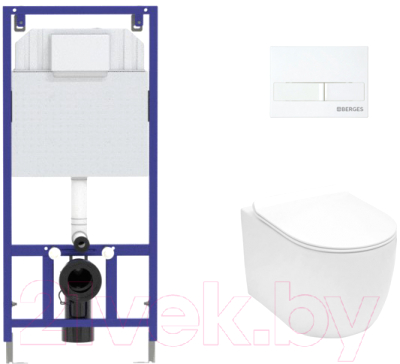 

Унитаз подвесной с инсталляцией Aquanet, Cetus-W 211908 + Novum 525 040000 + L1 040011