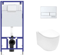 

Унитаз подвесной с инсталляцией Aquanet, Cetus-W 211908 + Novum 525 040000 + L2 040012