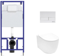 

Унитаз подвесной с инсталляцией Aquanet, Cetus-W 211908 + Novum 525 040000 + L4 040014