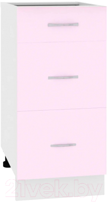 Шкаф-стол кухонный Кортекс-мебель Корнелия Лира НШ40р3ш без столешницы (сирень)