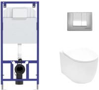 

Унитаз подвесной с инсталляцией Aquanet, Cetus-W 211908 + Novum 525 040000 + S3 040043