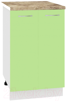 Шкаф-стол кухонный Кортекс-мебель Корнелия Лира НШ50р (зеленый/мадрид)