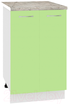 Шкаф-стол кухонный Кортекс-мебель Корнелия Лира НШ50р (зеленый/марсель)
