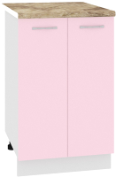 Шкаф-стол кухонный Кортекс-мебель Корнелия Лира НШ50р (розовый/мадрид) - 