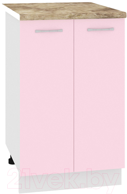 Шкаф-стол кухонный Кортекс-мебель Корнелия Лира НШ50р (розовый/мадрид)