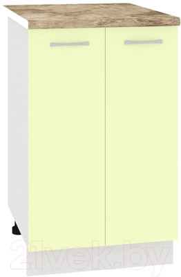 Шкаф-стол кухонный Кортекс-мебель Корнелия Лира НШ50р (салатовый/мадрид)