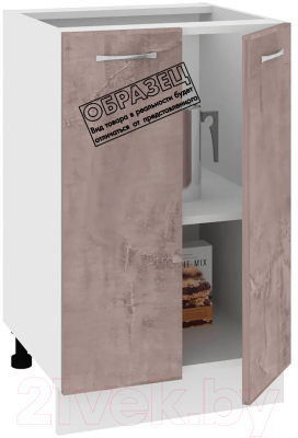 Шкаф-стол кухонный Кортекс-мебель Корнелия Лира НШ50р без столешницы (белый)