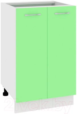 Шкаф-стол кухонный Кортекс-мебель Корнелия Лира НШ50р без столешницы (зеленый)