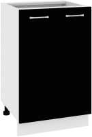 Шкаф-стол кухонный Кортекс-мебель Корнелия Лира НШ50р без столешницы (черный) - 