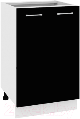 Шкаф-стол кухонный Кортекс-мебель Корнелия Лира НШ50р без столешницы (черный)