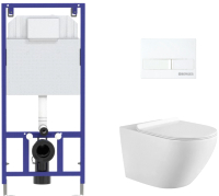 

Унитаз подвесной с инсталляцией Aquanet, Cetus W Short 249710 + Novum 525 040000 + L1 040011