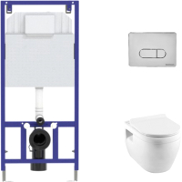 

Унитаз подвесной с инсталляцией Aquanet, Glide-W 210772 + Novum 525 040000 + D3 040033