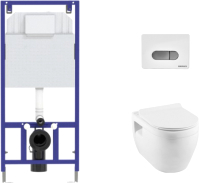 

Унитаз подвесной с инсталляцией Aquanet, Glide-W 210772 + Novum 525 040000 + D7 040037