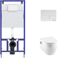 

Унитаз подвесной с инсталляцией Aquanet, Glide-W 210772 + Novum 525 040000 + L4 040014