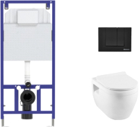 

Унитаз подвесной с инсталляцией Aquanet, Glide-W 210772 + Novum 525 040000 + S5 040045