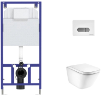 

Унитаз подвесной с инсталляцией Roca, The Gap Clean Rim A34647L000
