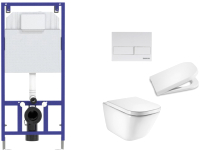 

Унитаз подвесной с инсталляцией Roca, The Gap Clean Rim A34647L000