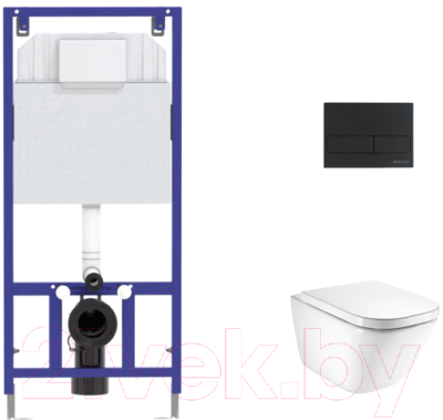

Унитаз подвесной с инсталляцией Roca, The Gap Clean Rim A34647L000