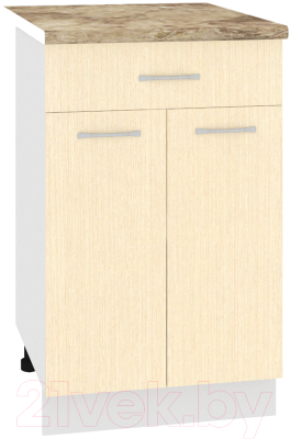 Шкаф-стол кухонный Кортекс-мебель Корнелия Лира НШ50р1ш (венге светлый/мадрид)
