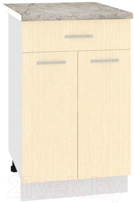 Шкаф-стол кухонный Кортекс-мебель Корнелия Лира НШ50р1ш (венге светлый/марсель)