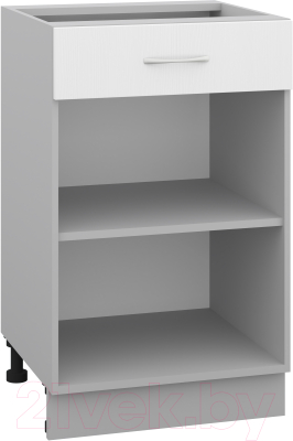Шкаф-стол кухонный Кортекс-мебель Корнелия Лира НШ50р1ш без столешницы (белый)
