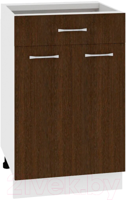 Шкаф-стол кухонный Кортекс-мебель Корнелия Лира НШ50р1ш без столешницы (венге)