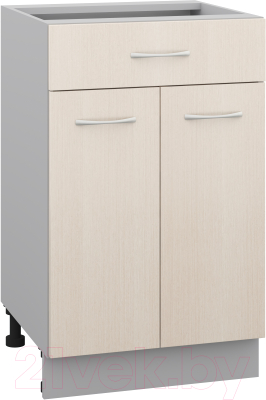 Шкаф-стол кухонный Кортекс-мебель Корнелия Лира НШ50р1ш без столешницы (венге светлый)