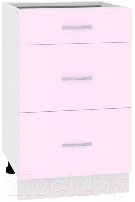 Шкаф-стол кухонный Кортекс-мебель Корнелия Лира НШ50р3ш без столешницы (сирень)