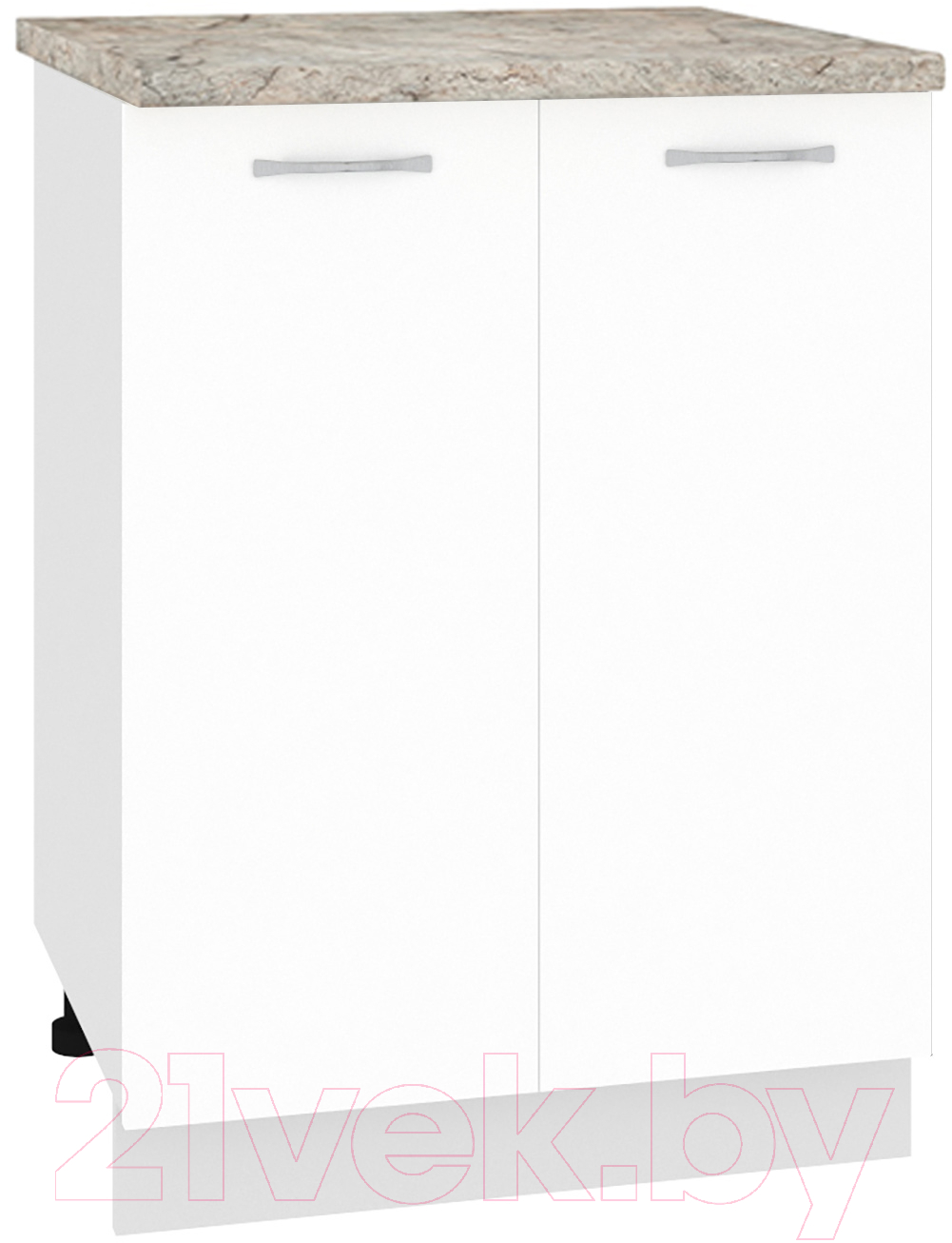 Шкаф-стол кухонный Кортекс-мебель Корнелия Лира НШ60р (белый/марсель)