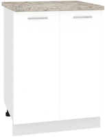 Шкаф-стол кухонный Кортекс-мебель Корнелия Лира НШ60р (белый/марсель) - 