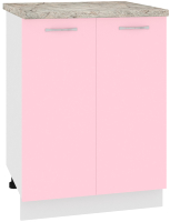 Шкаф-стол кухонный Кортекс-мебель Корнелия Лира НШ60р (розовый/марсель) - 