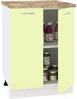 Шкаф-стол кухонный Кортекс-мебель Корнелия Лира НШ60р (салатовый/мадрид)