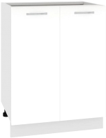 Шкаф-стол кухонный Кортекс-мебель Корнелия Лира НШ60р без столешницы (белый) - 