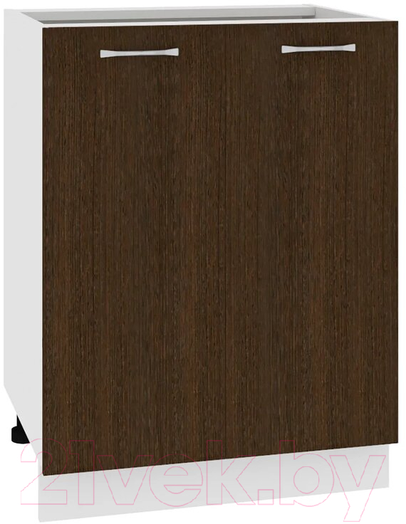 Шкаф-стол кухонный Кортекс-мебель Корнелия Лира НШ60р без столешницы (венге)