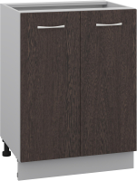 Шкаф-стол кухонный Кортекс-мебель Корнелия Лира НШ60р без столешницы (венге) - 