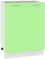Шкаф-стол кухонный Кортекс-мебель Корнелия Лира НШ60р без столешницы (зеленый) - 