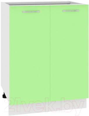 Шкаф-стол кухонный Кортекс-мебель Корнелия Лира НШ60р без столешницы (зеленый)