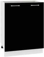 Шкаф-стол кухонный Кортекс-мебель Корнелия Лира НШ60р без столешницы (черный) - 